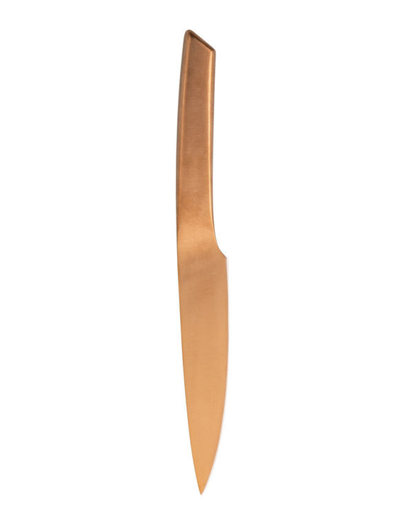 Immagine di Tagliere Medicea PP Con Coltello Rose Gold Inox Brandani | 53717