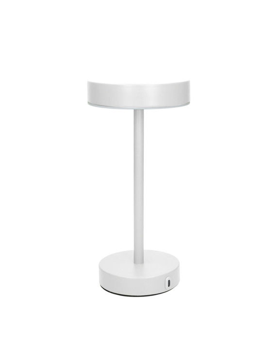 Immagine di Lampada Led Touch Fresbee Bianco Opaco Metallo Brandani | 51995