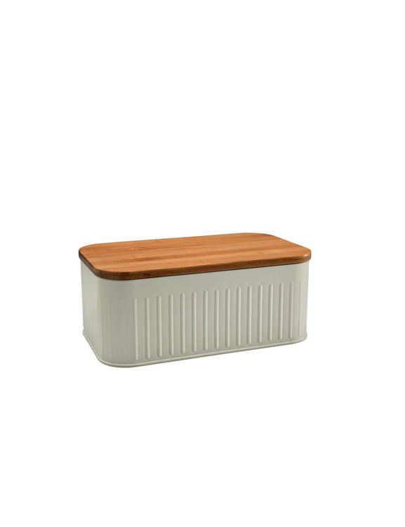 Immagine di Portapane Avorio Metal Con Tagliere Bamboo Brandani | 53816