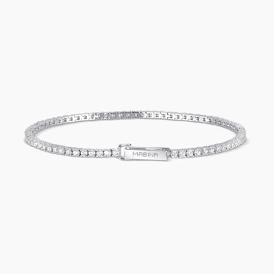 Immagine di Bracciale Donna Tennis Con Zirconi Gioielli Mabina | 533355-M