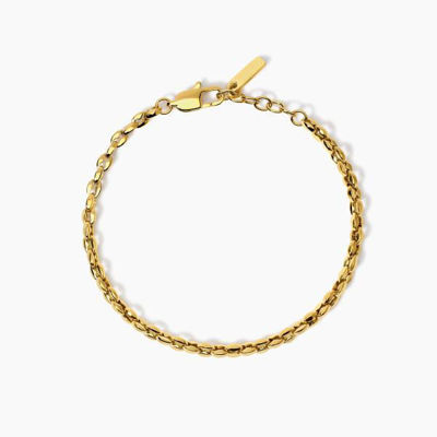 Immagine di Bracciale In Acciaio Da Uomo Blockcha in PVD Giallo 2Jewels | 232635