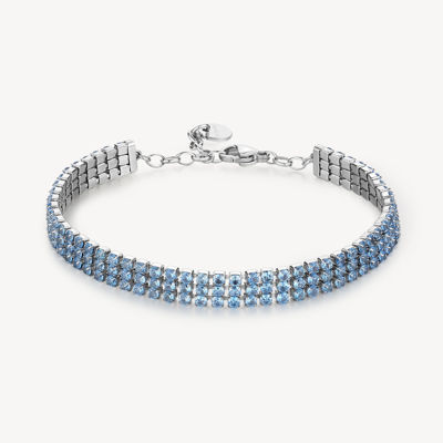 Immagine di Bracciale Tennis Acciaio Colore Light Sapphire Desideri Brosway | BEI094