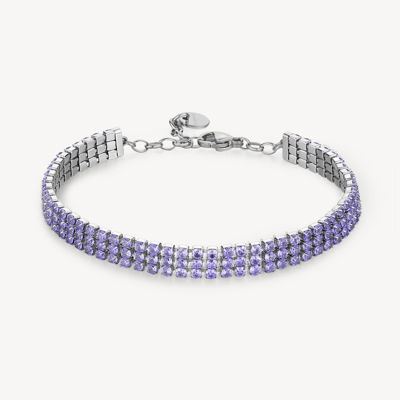 Immagine di Bracciale Tennis Acciaio Colore Violet Desideri Brosway | BEI095