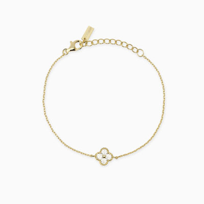 Immagine di Bracciale Dorato In Argento Con Fiore Gioielli Mabina | 534060