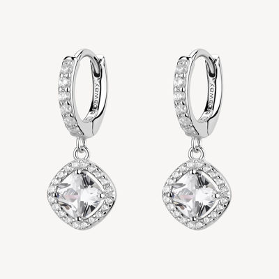 Immagine di Orecchini A Cerchio Con Pendente Zirconi Infinite White Gioielli Brosway Fancy | FIW161
