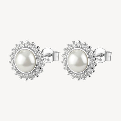 Immagine di Orecchini A Lobo Kate Con Perla E Zirconi Infinite White Gioielli Brosway Fancy | FIW146