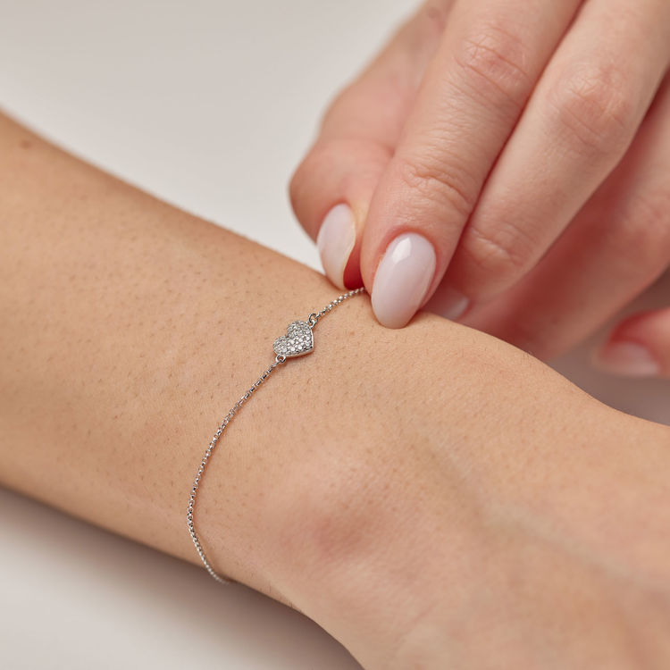 Immagine di Bracciale Con Cuore Infinite White Gioielli Brosway Fancy | FIW140