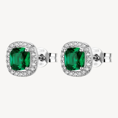 Immagine di Orecchini A Lobo Con Zirconi Bianchi E Life Green Gioielli Brosway Fancy | FLG141