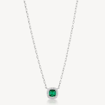 Immagine di Collana Con Pendente Zirconi Bianchi E Life Green Gioielli Brosway Fancy | FLG136