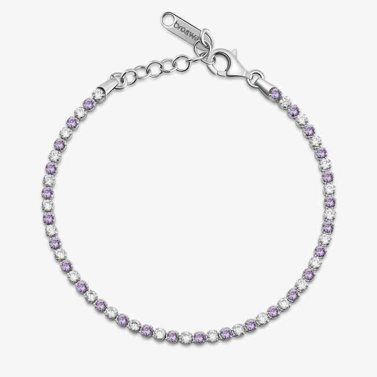 Immagine di Bracciale Tennis Con Zirconi Bianchi E Magic Purple Gioielli Brosway Fancy | FMP120