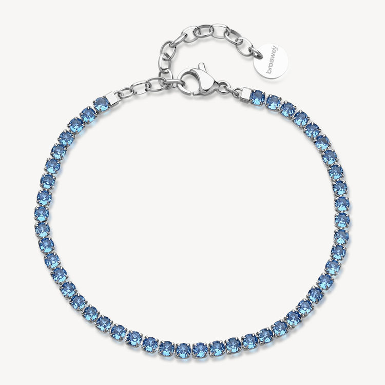 Immagine di Bracciale Tennis Acciaio Colore Light Sapphire Desideri Brosway | BEI107
