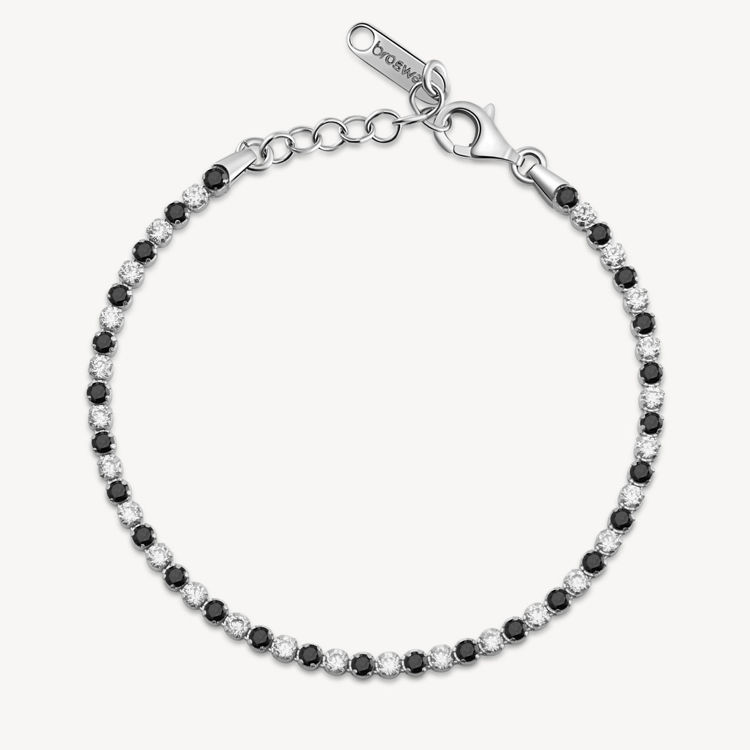 Immagine di Bracciale Tennis Con Zirconi Bianchi E Mystery Black Gioielli Brosway Fancy | FMB127