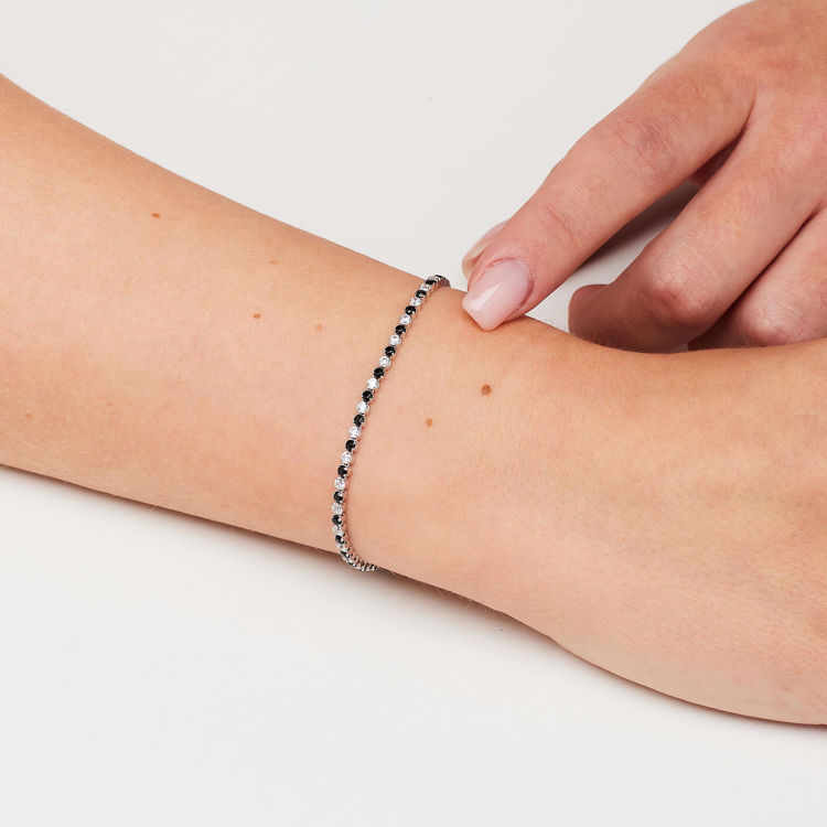 Immagine di Bracciale Tennis Con Zirconi Bianchi E Mystery Black Gioielli Brosway Fancy | FMB127