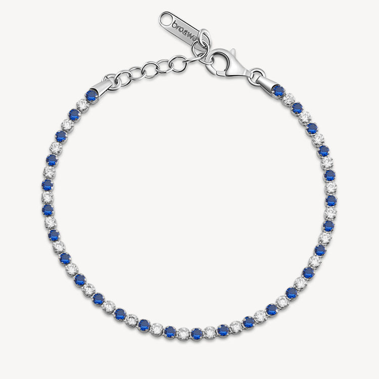 Immagine di Bracciale Tennis Con Zirconi Bianchi E Freedom Blue Gioielli Brosway Fancy | FFB117