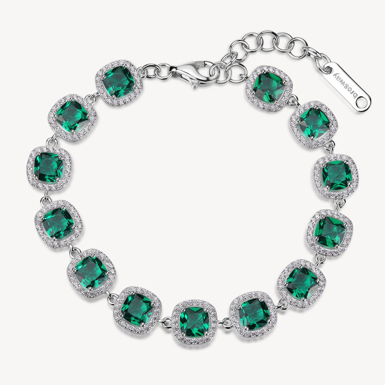 Immagine di Bracciale Con Zirconi Bianchi E Life Green Gioielli Brosway Fancy | FLG140