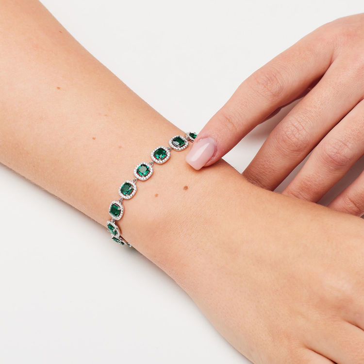 Immagine di Bracciale Con Zirconi Bianchi E Life Green Gioielli Brosway Fancy | FLG140