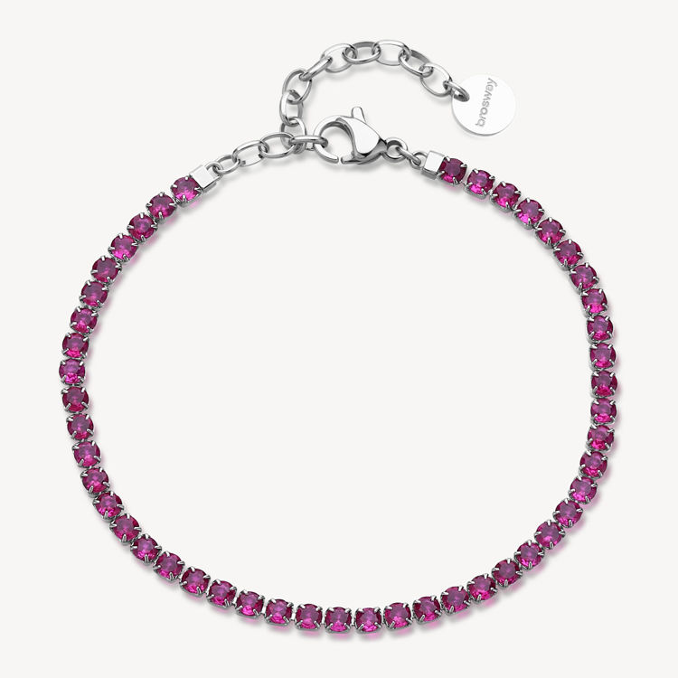 Immagine di Bracciale Tennis Acciaio Colore Ruby Desideri Brosway | BEI105