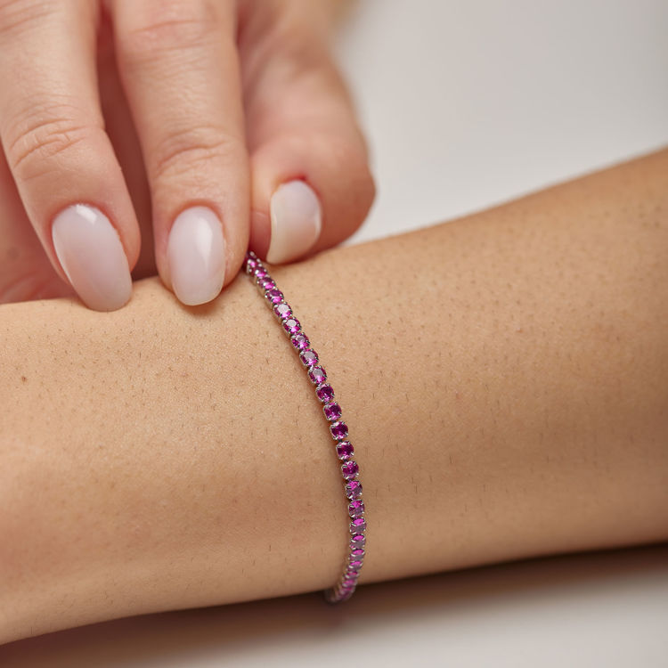Immagine di Bracciale Tennis Acciaio Colore Ruby Desideri Brosway | BEI105