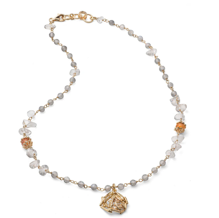 Immagine di Girocollo Donna Labradorite E Corniola Mariacristinasterling | G5058D