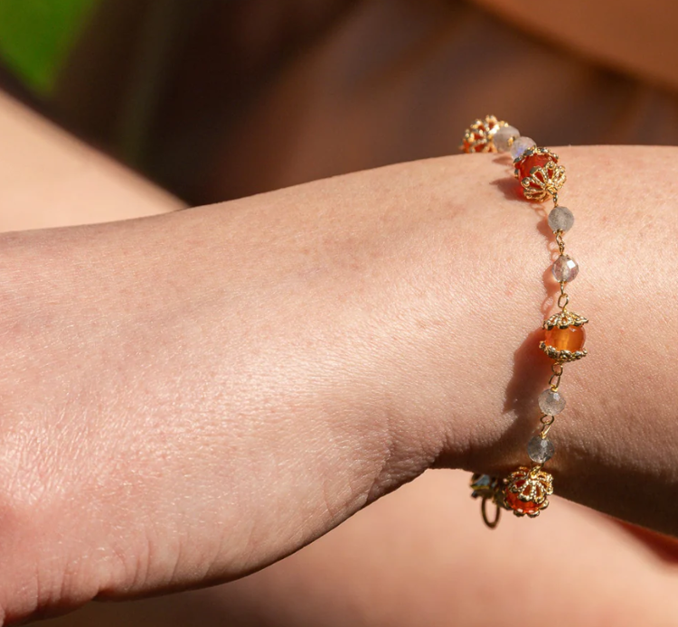 Immagine di Bracciale Donna Hera Corniola Mariacristinasterling | G5078D