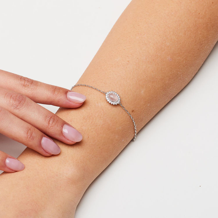 Immagine di Bracciale Con Quarzo Rosa E Zirconi Gioielli Brosway Fancy | FVP122