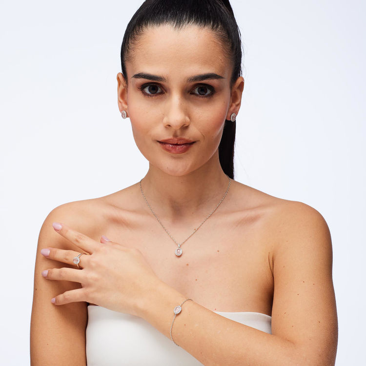 Immagine di Anello Con Quarzo Rosa E Zirconi Gioielli Brosway Fancy | FVP124