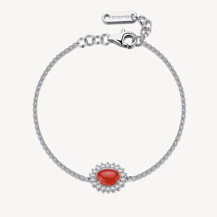 Immagine di Bracciale Con Agata Rossa E Zirconi Gioielli Brosway Fancy | FPR138