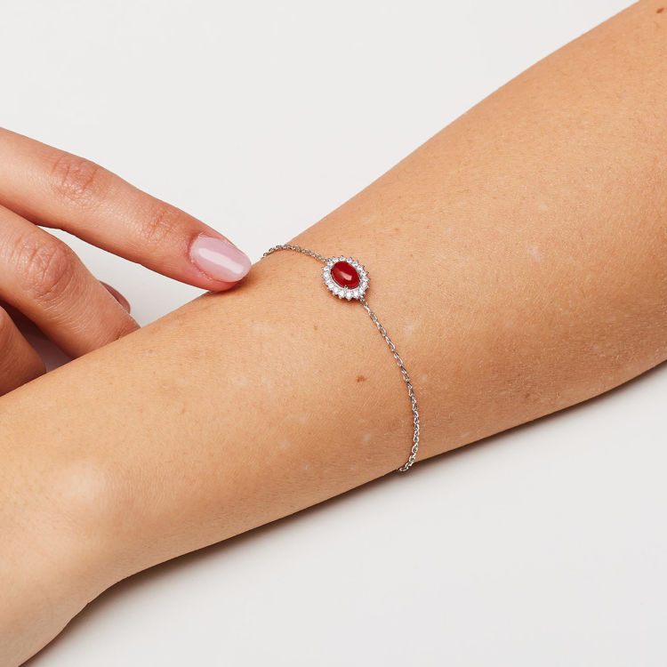 Immagine di Bracciale Con Agata Rossa E Zirconi Gioielli Brosway Fancy | FPR138