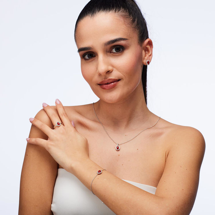 Immagine di Charm Con Agata Rossa E Zirconi Gioielli Brosway Fancy | FPR137