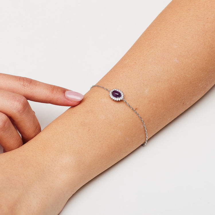 Immagine di Bracciale Con Ametista E Zirconi Gioielli Brosway Fancy | FMP128