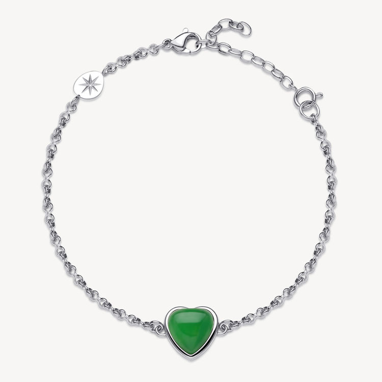 Immagine di Bracciale Acciaio Cuore Con Giada Verde Essential Brosway | BNL139