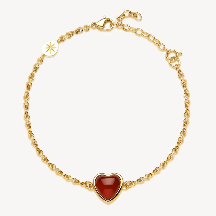 Immagine di Bracciale Acciaio Cuore Con Agata Rossa Essential Brosway | BNL140