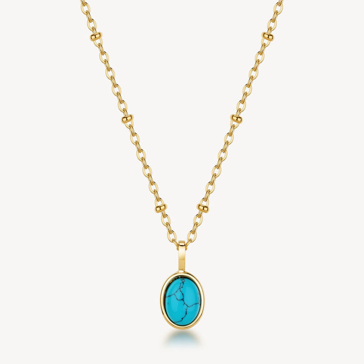 Immagine di Collana Essential Pendente Con Turchese In Acciaio Brosway | BNL132