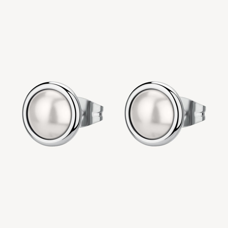 Immagine di Orecchini A Lobo In Acciaio Con Perla Di Conchiglia Essential Brosway | BNL148