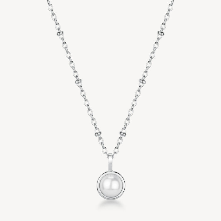 Immagine di Collana Essential Pendente Con Perla Di Conchiglia In Acciaio Brosway | BNL133