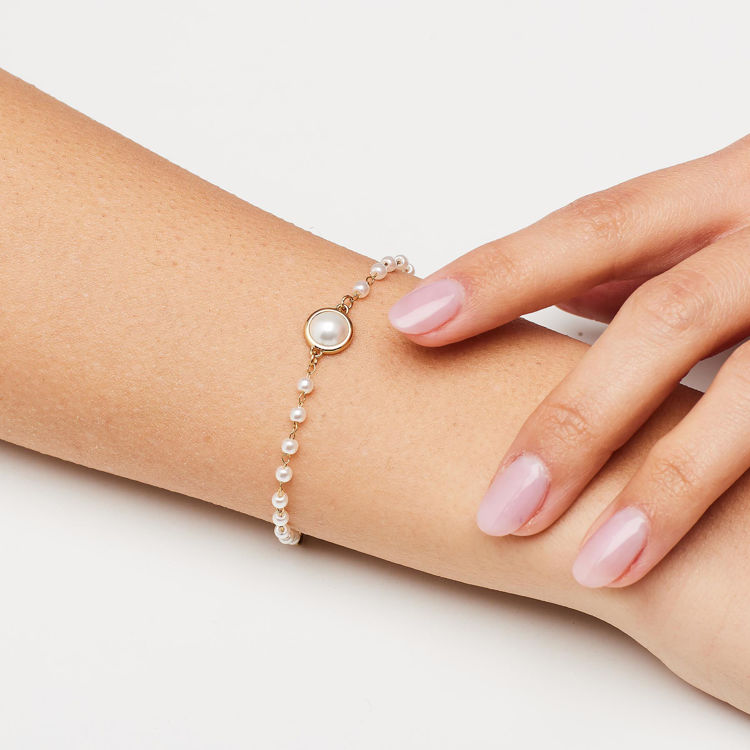Immagine di Bracciale Dorato Con Perla Di Conchiglia Essential Brosway | BNL136
