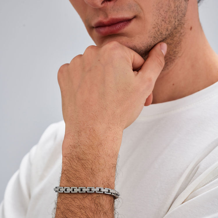 Immagine di Bracciale Uomo In Acciaio Satinato A Catena Riptide Brosway | BTD039