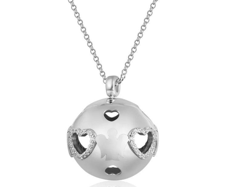 Immagine di Collana Donna Chiama Angeli Dorato Cuori E Zirconi |  SFA161