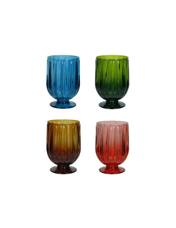 Immagine di Bicchiere Entasi Colori Assortiti Set 4 Pezzi Brandani | 51689