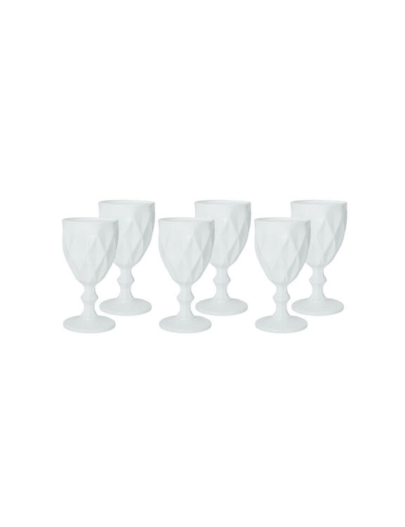 Immagine di Calice Diamante Bianco Set 6 Pezzi Vetro Brandani | 51759