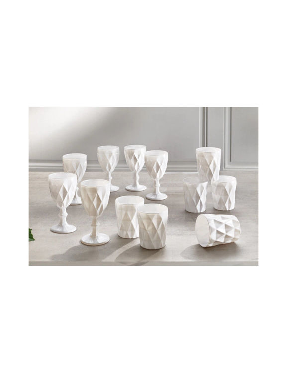 Immagine di Calice Diamante Bianco Set 6 Pezzi Vetro Brandani | 51759