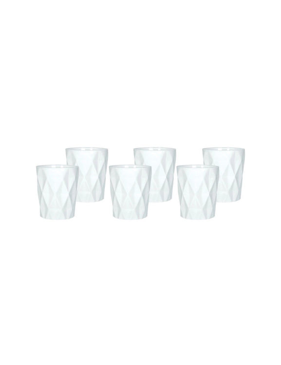 Immagine di Bicchiere Diamante Bianco Set 6 Pezzi Vetro Brandani | 51758