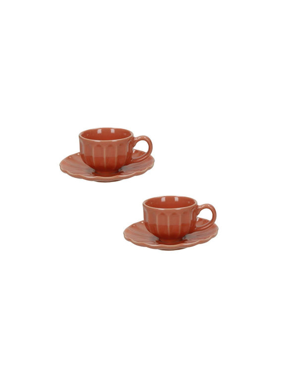 Immagine di Tazzina Caffè Calipso Arancione Set 2 Pezzi Stoneware Brandani | 51456
