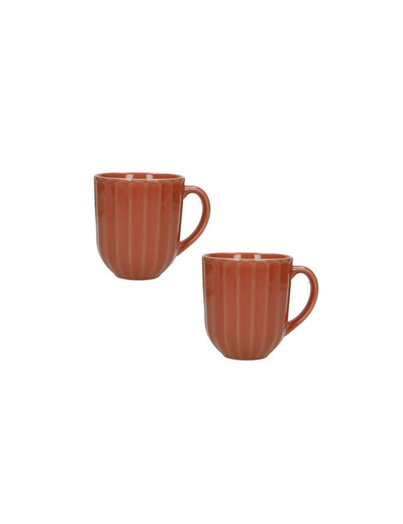 Immagine di Mug Calipso Arancione Set 2 Pezzi Stoneware Brandani | 51457