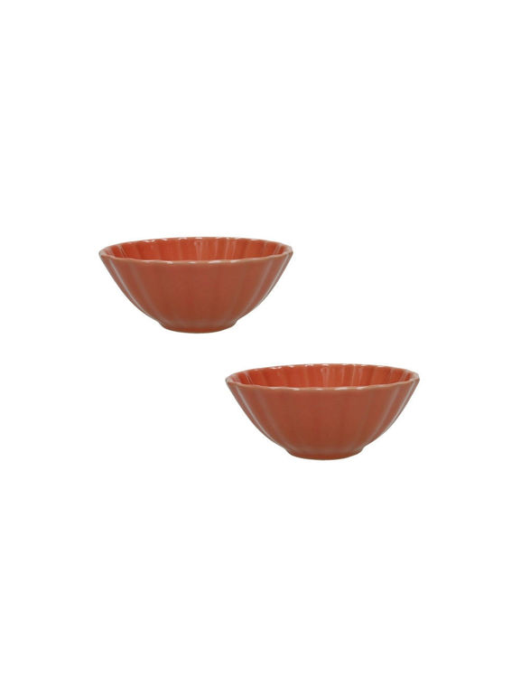 Immagine di Ciotola Calipso Arancione Set 2 Pezzi Stoneware Brandani | 51454