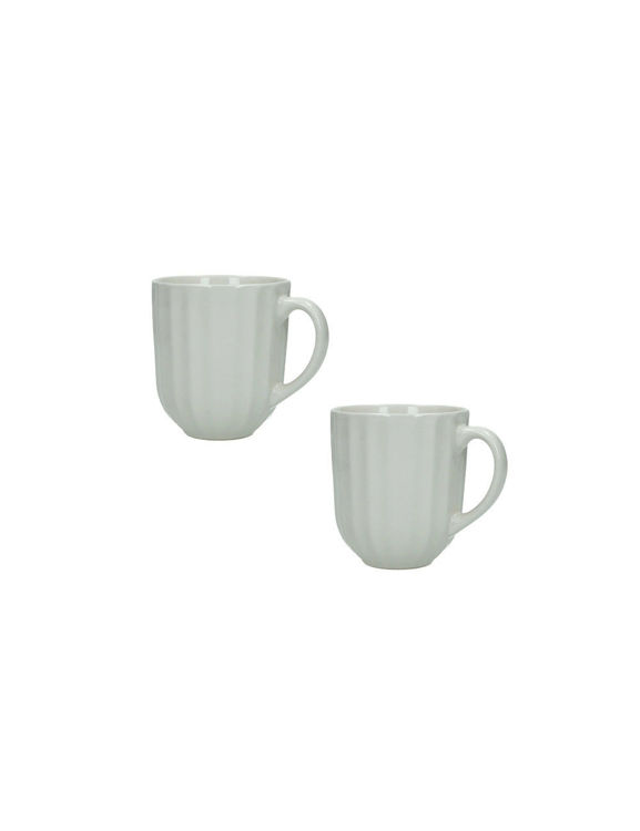 Immagine di Mug Calipso Avorio Set 2 Pezzi Stoneware Brandani | 51436