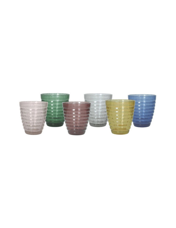 Immagine di Bicchiere Nebula Colori Assortiti Set 6 Pezzi Vetro Brandani | 51633