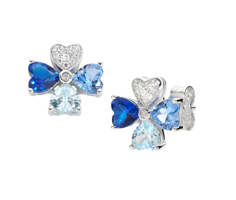 Immagine di Orecchini Quadricuore In Argento Blu Multicolor Gioielli Amen | EQUSBMBL