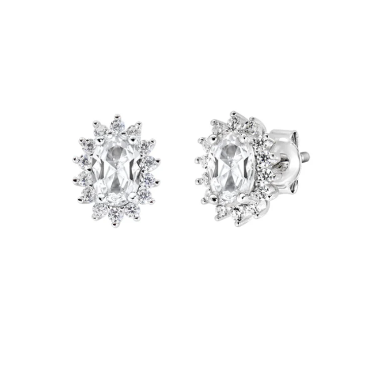 Immagine di Orecchini Royal Lady Mini con Zircone Bianco Amen | ORLDPBBB
