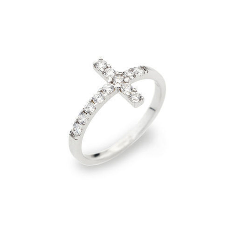 Immagine di Anello Croce In Argento Gioielli Amen (12) | ACOBB -12